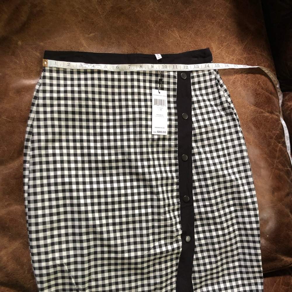 Bcbgeneration Gingham Check Tiered Midi Skirt - image 4